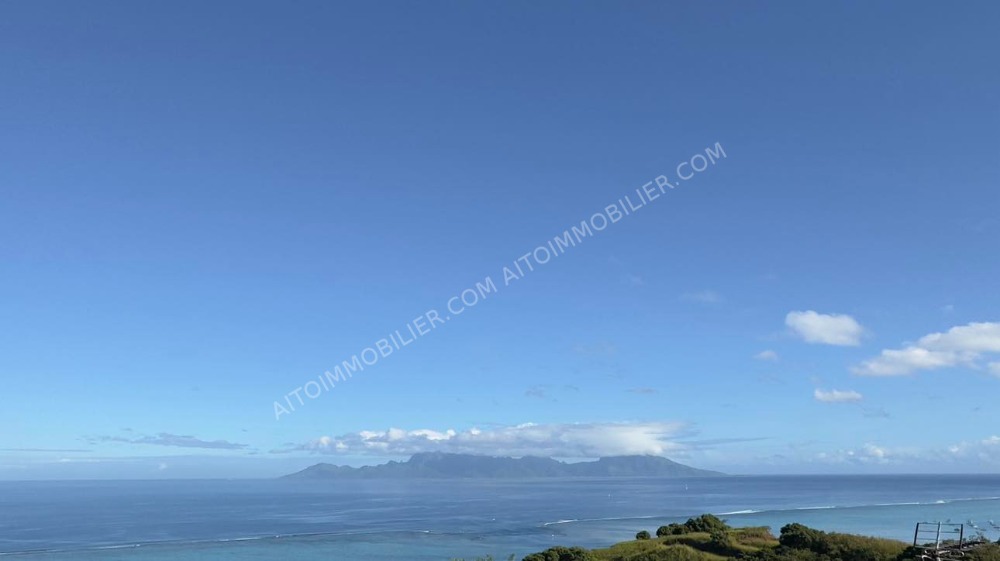 Punaauia terrain  plat vue Moorea